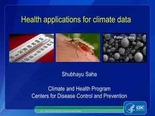 CDC, National Center for Environmental Health