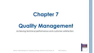 Chapter 7 Quality Management