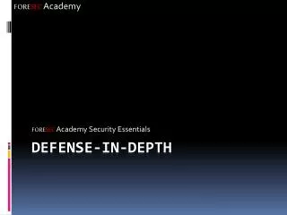 Defense-In-Depth