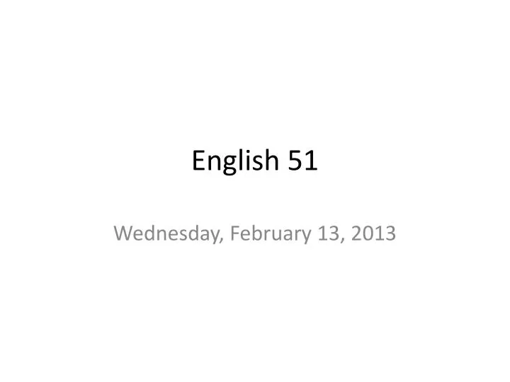english 51