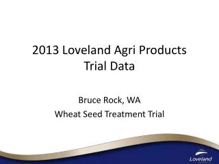 2013 Loveland Agri Products Trial Data