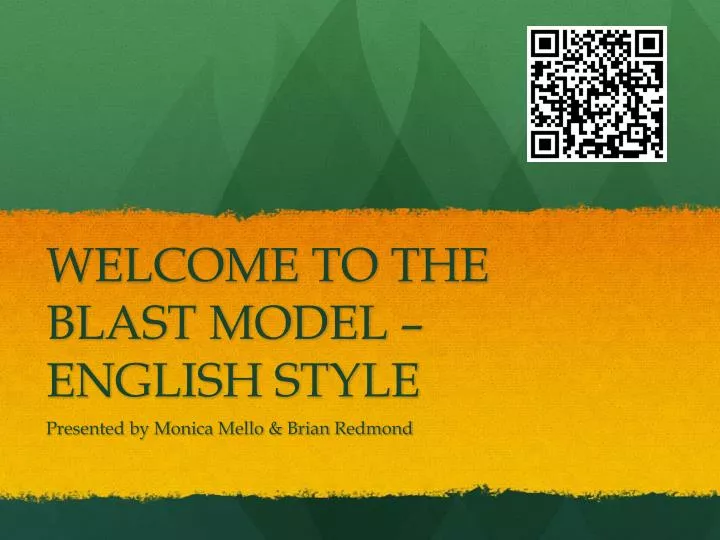 welcome to the blast model english style