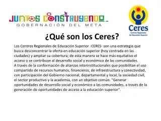 qu son los ceres