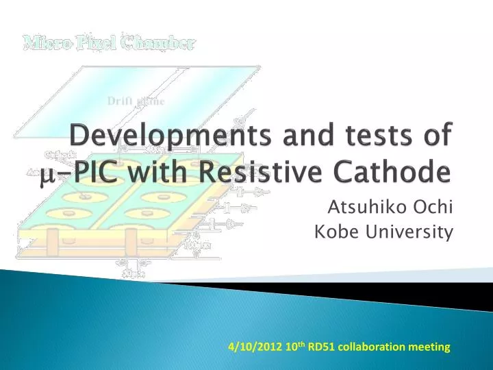 developments and tests of m pic with resistive cathode