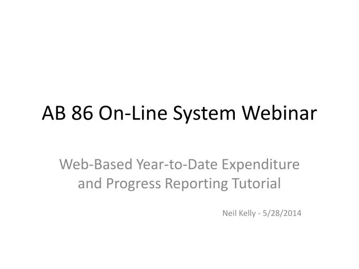 ab 86 on line system webinar