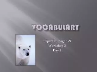 Vocabulary