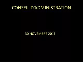 conseil d administration