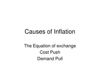 Causes of Inflation