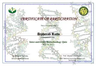 CERTIFICATE OF PARTICIPATION