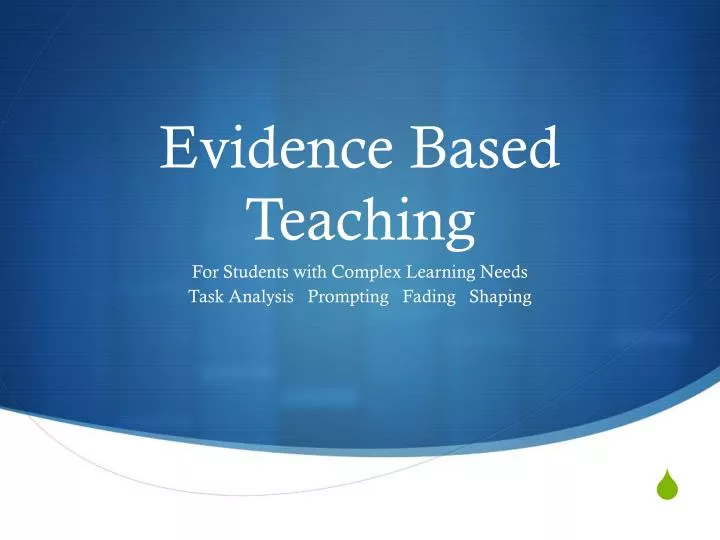 evidence based teaching