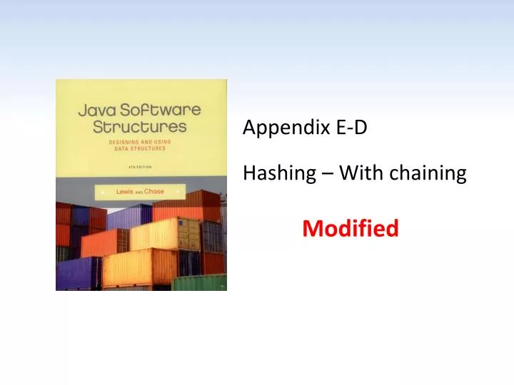 appendix e d hashing with chaining