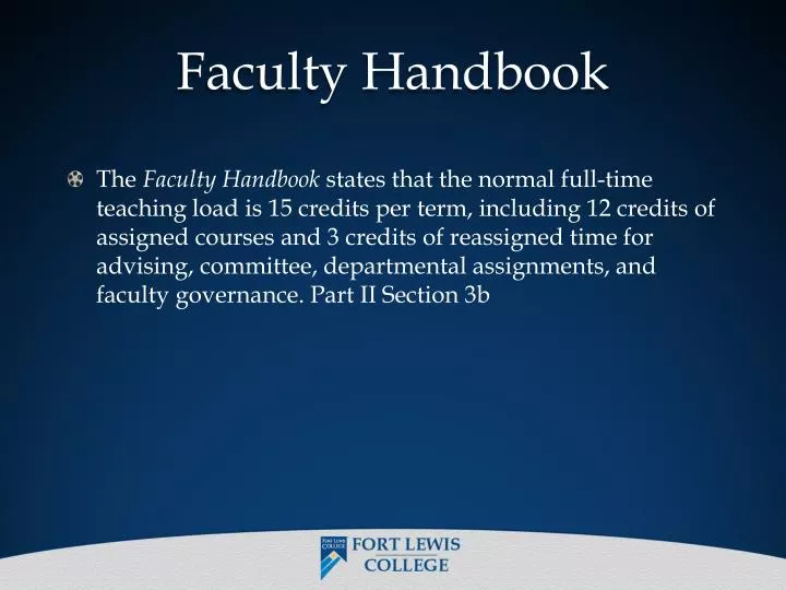 faculty handbook
