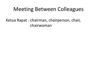 Meeting Between Colleagues