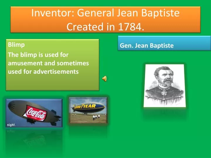 inventor general jean baptiste created in 1784