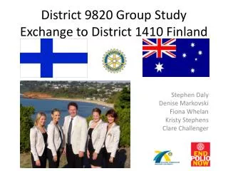 District 9820 Group Study Exchange to District 1410 Finland