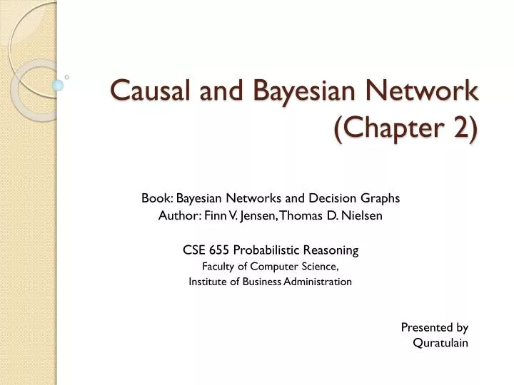 causal and bayesian network chapter 2