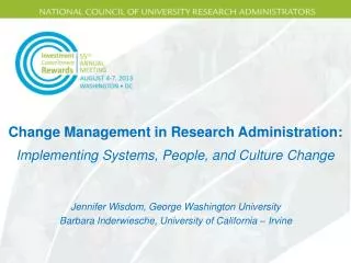 Change Management in Research Administration: