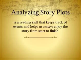 Analyzing Story Plots