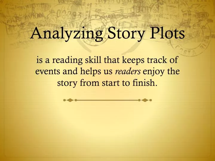 analyzing story plots