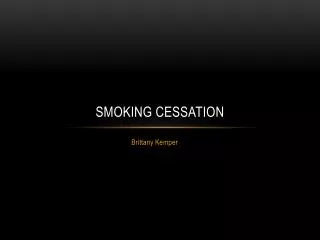 Smoking Cessation