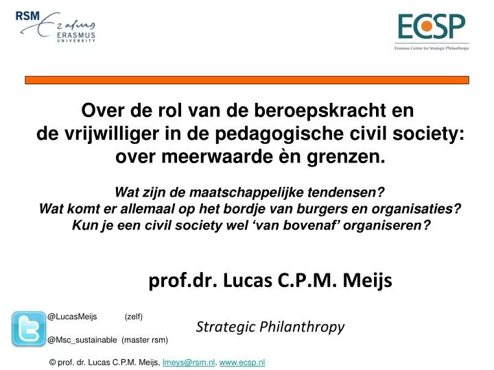 prof dr lucas c p m meijs strategic philanthropy