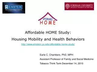 Affordable HOME Study: Housing Mobility and Health Behaviors