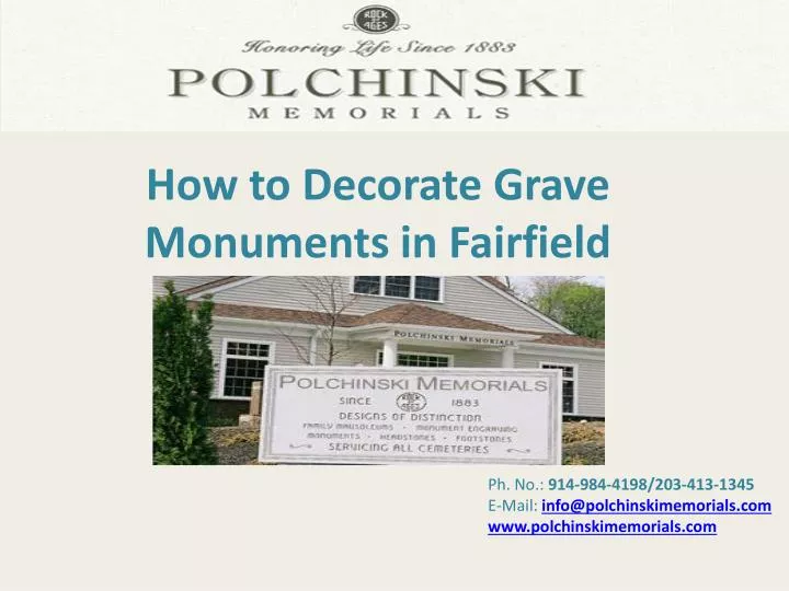 how to decorate grave monuments in fairfield