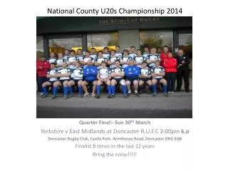 National County U20s Championship 2014