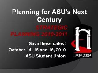 Strategic Planning 2010-2011
