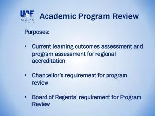 Academic Program Review