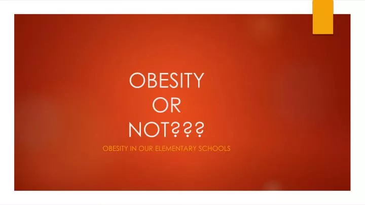 obesity or not
