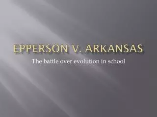 Epperson v. Arkansas