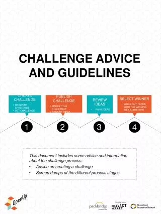 Challenge ADVICE AND GUIDELINES