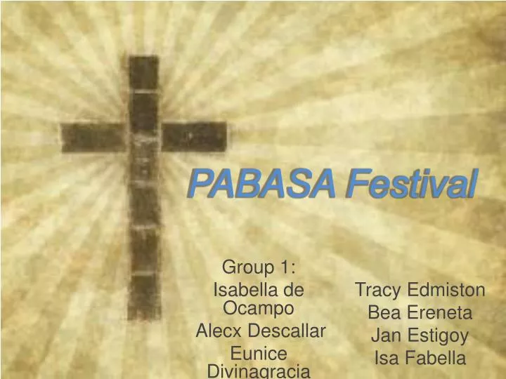 pabasa festival