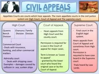 Civil appeals