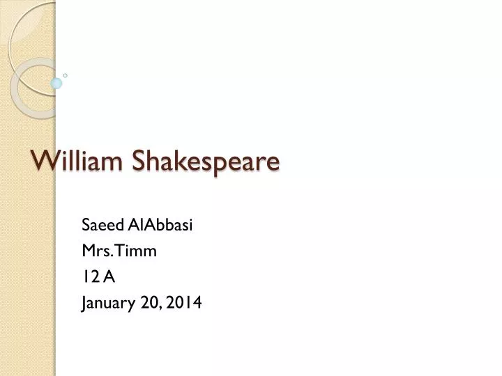 william shakespeare