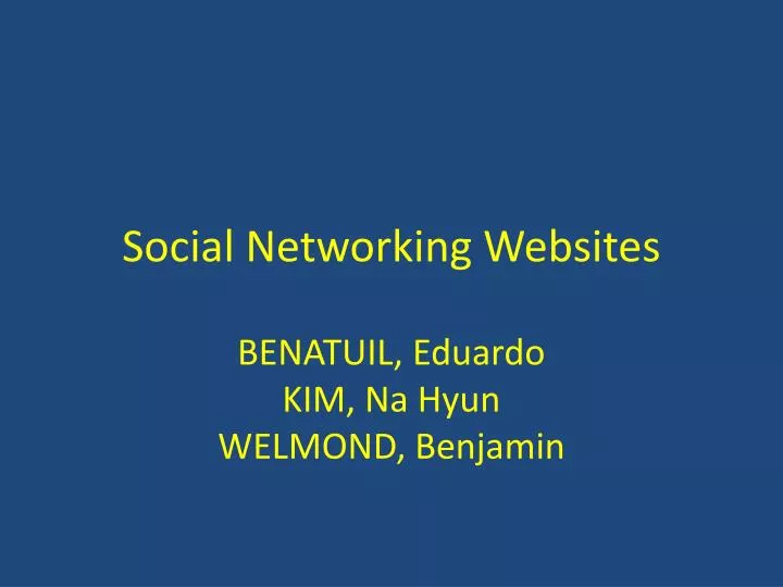social networking websites