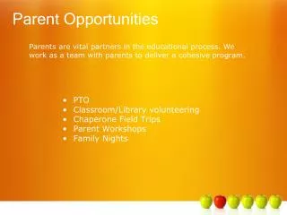 Parent Opportunities