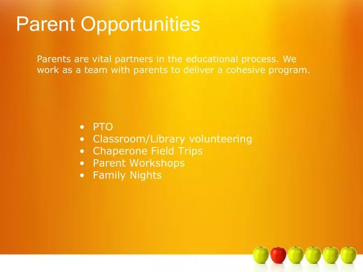 parent opportunities