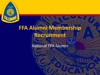 FFA Alumni Membership Recruitment