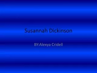 Susannah Dickinson