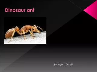 Dinosaur ant