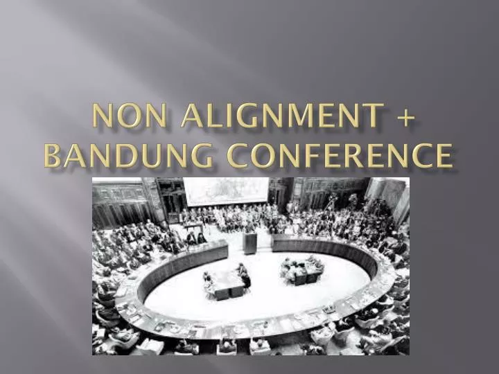 non alignment bandung conference