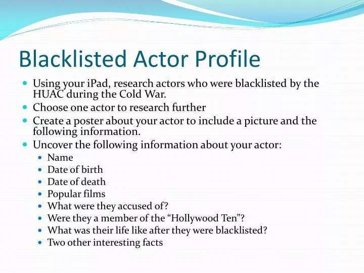 blacklisted actor profile