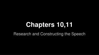 Chapters 10,11