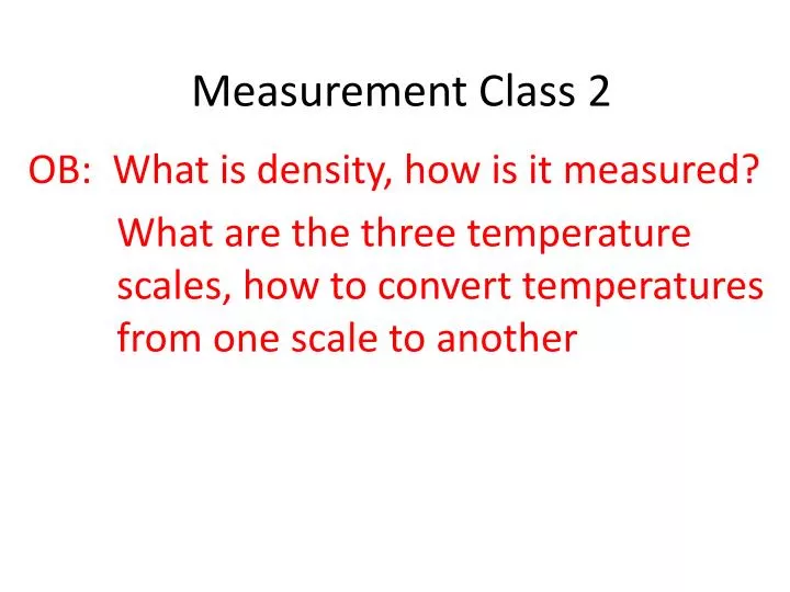 measurement class 2