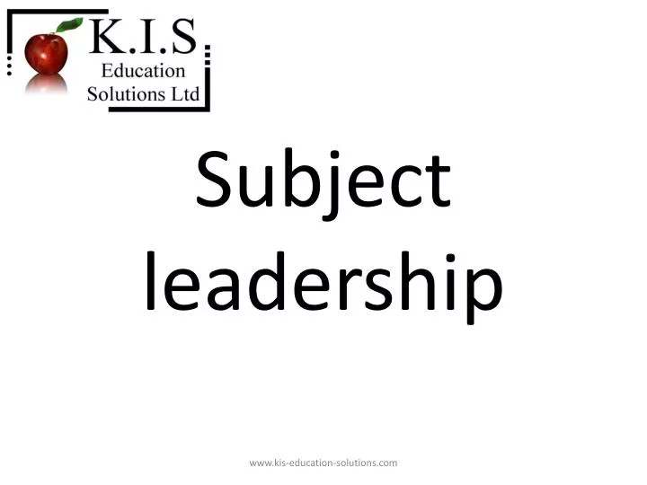 subject leadership