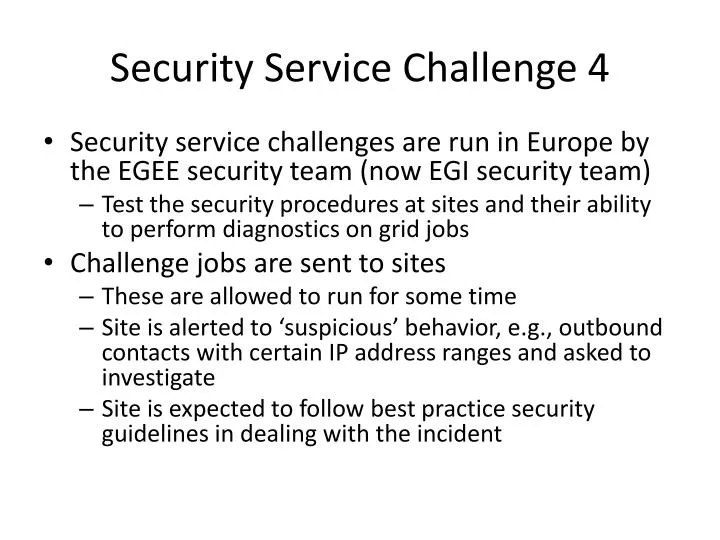 security service challenge 4