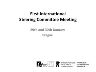 First International Steering Committee Meeting