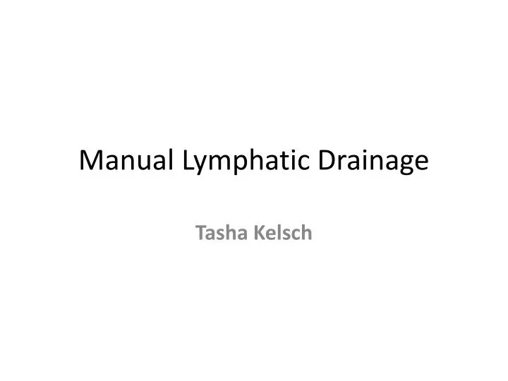manual lymphatic drainage